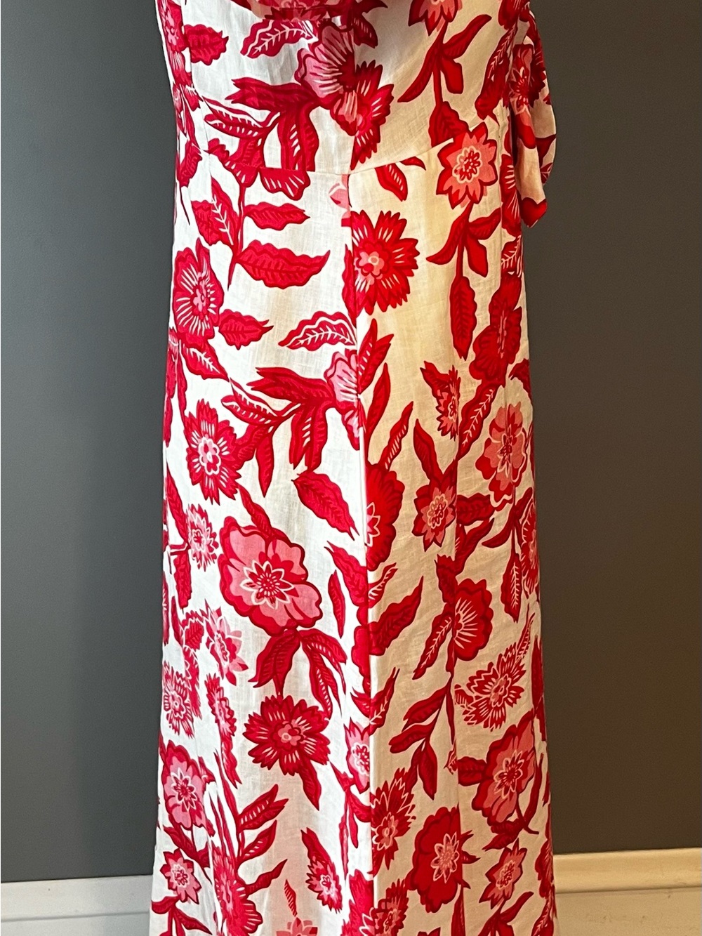 Boden Red and White Floral Midi Dress - Picture 6 of 6